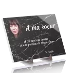 Plaque funéraire en pierre acrylate
