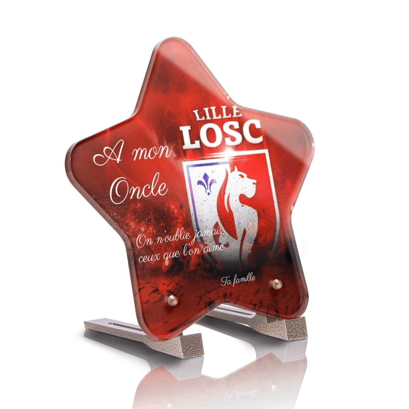 Plaque Funéraire Etoile Foot LOSC Lille