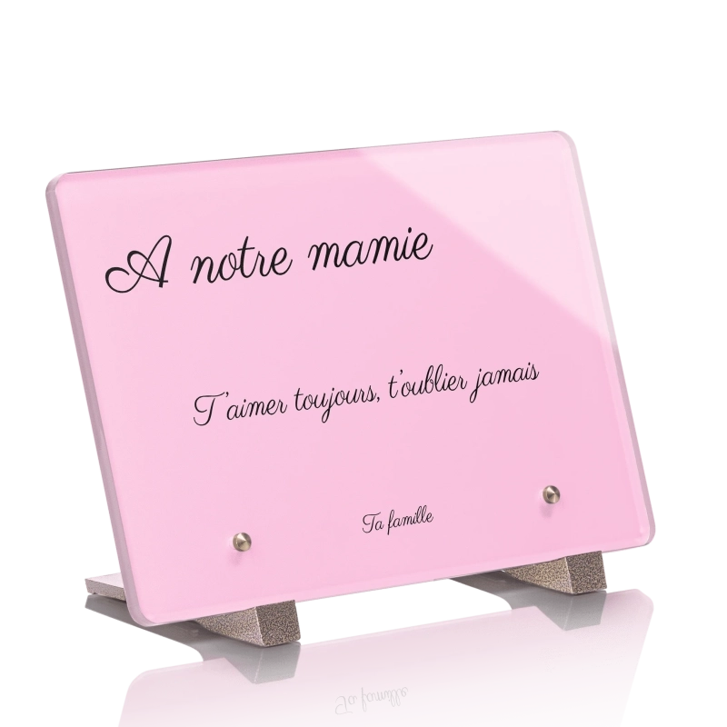 Plaque Décès Fond Rose Plaque Décès Fond Rose