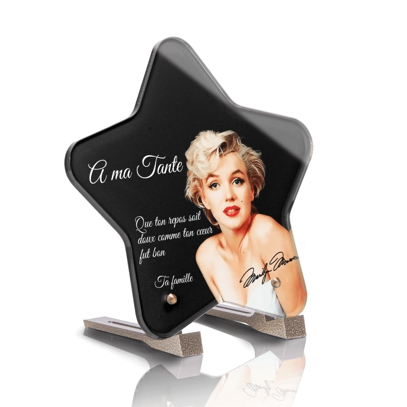 Plaque Funéraire Etoile Marilyn Monroe