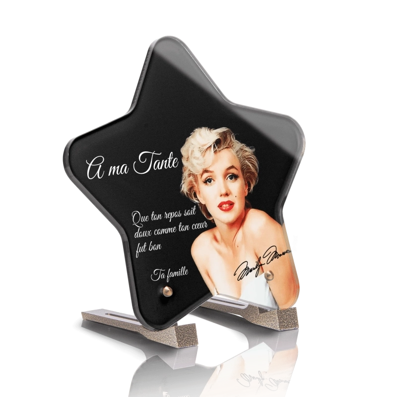 Plaque Funéraire Etoile Marilyn Monroe Plaque Funéraire Etoile Marilyn Monroe