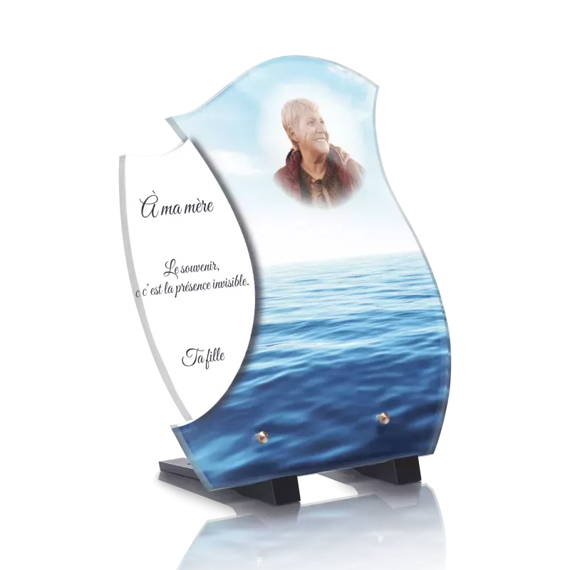 Plaque Funéraire Design Océan Horizon