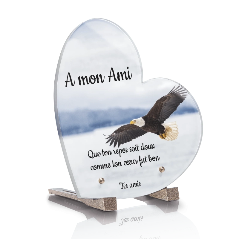 Plaque Funéraire Coeur Aigle Plaque Funéraire Coeur Aigle