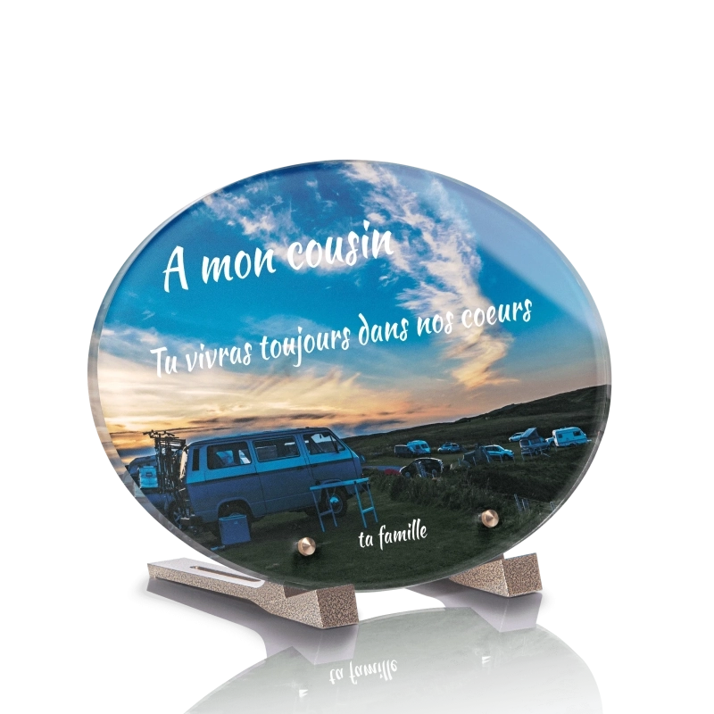 Plaque Funéraire Ovale Camping Car 2