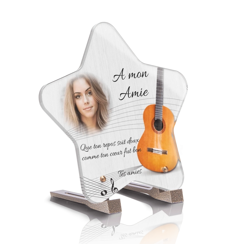 Plaque Funéraire Etoile Guitare Plaque Funéraire Etoile Guitare