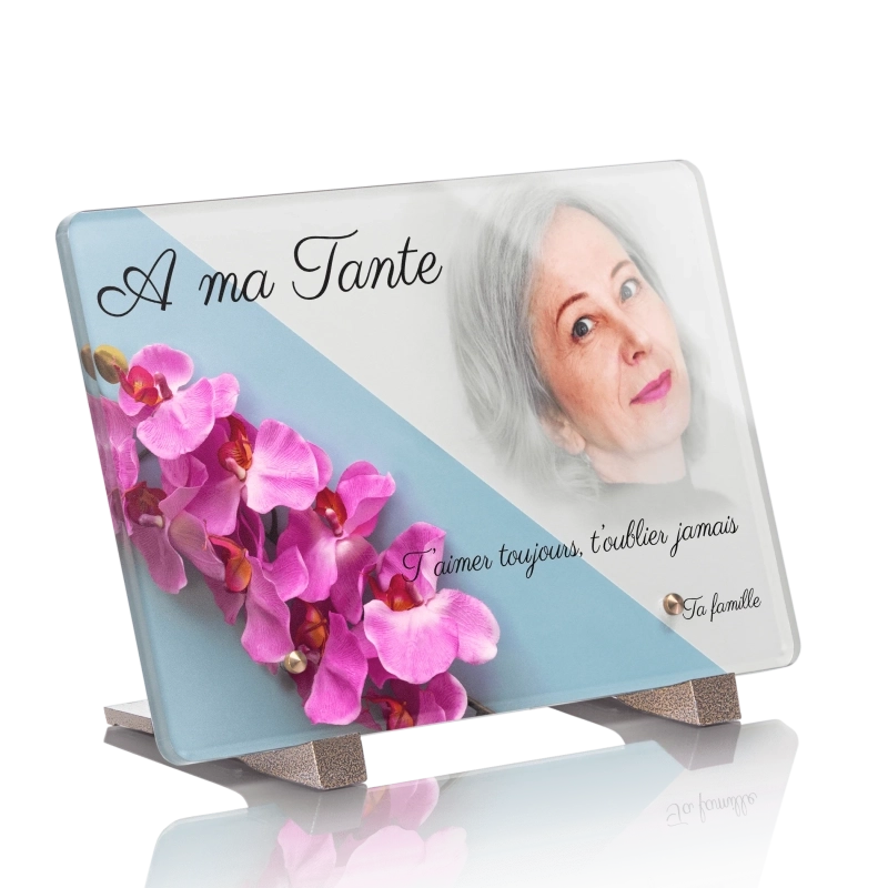Plaque Funéraire Orchidée Rose Plaque Funéraire Orchidée Rose