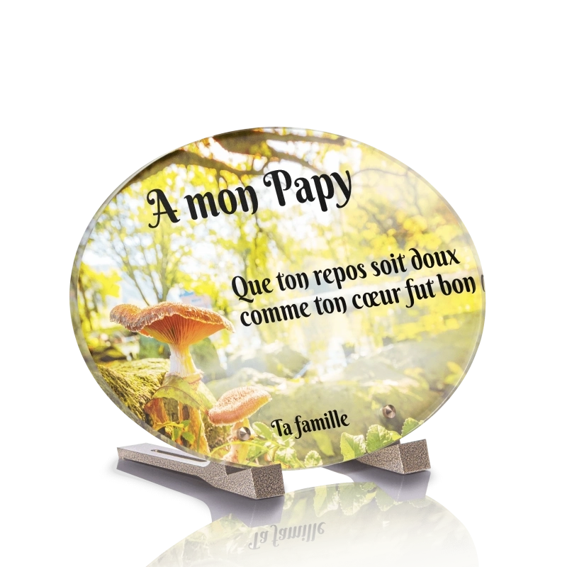 Plaque Funéraire Ovale Champignon 2 Plaque Funéraire Ovale Champignon 2