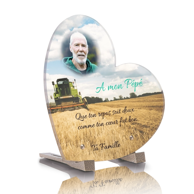 Plaque Funéraire Coeur Agriculteur Plaque Funéraire Coeur Agriculteur