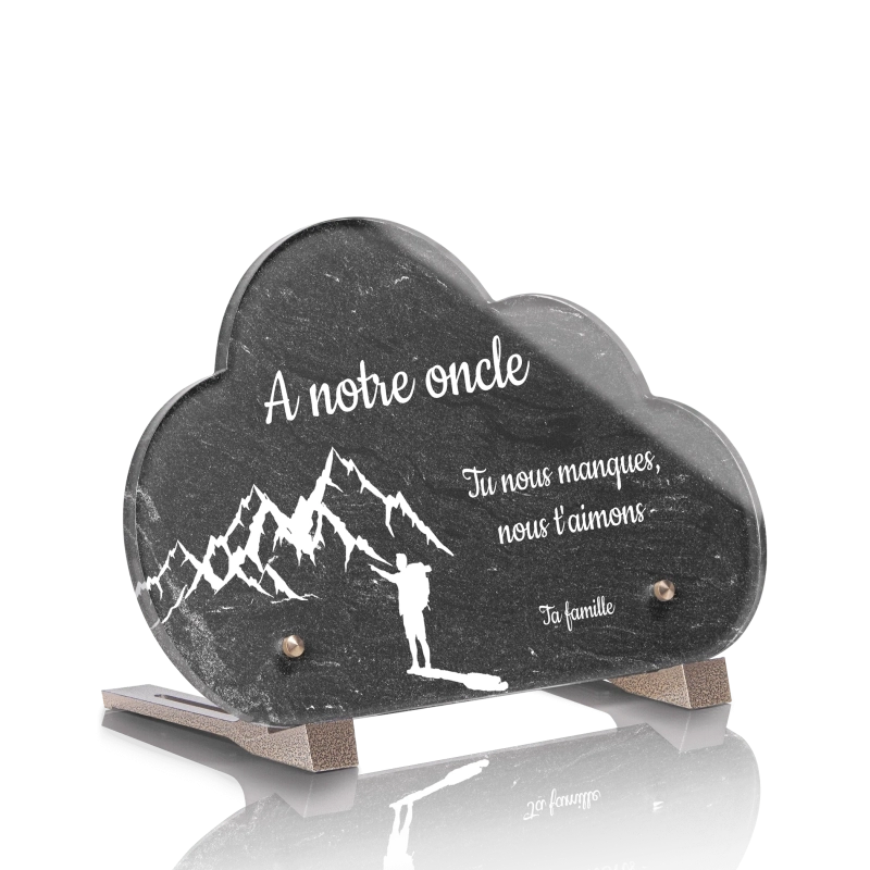 Plaque Funéraire Nuage Paysage Montagne Monochrome Plaque Funéraire Nuage Paysage Montagne Monochrome