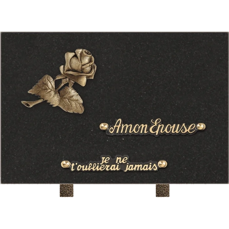 Plaque funéraire granit Rose 30x20cm (standard) Plaque funéraire granit Rose 30x20cm (standard)