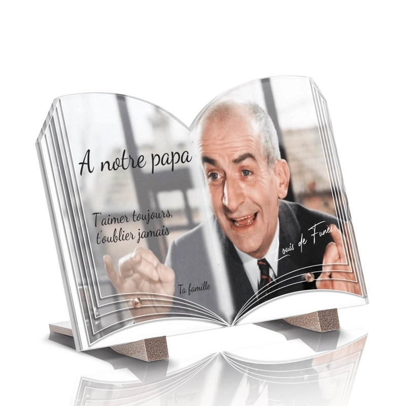 Plaque Funéraire Originale Livre Louis de Funes Plaque Funéraire Originale Livre Louis de Funes