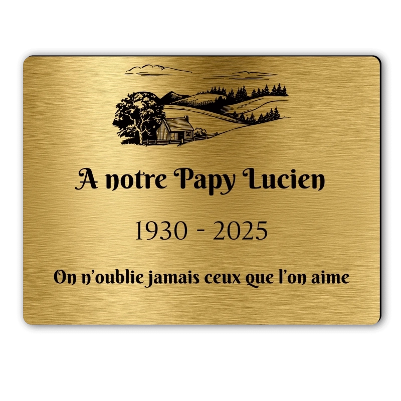 Plaque Funéraire Rectangle Gravée Paysage Plaque Funéraire Rectangle Gravée Paysage