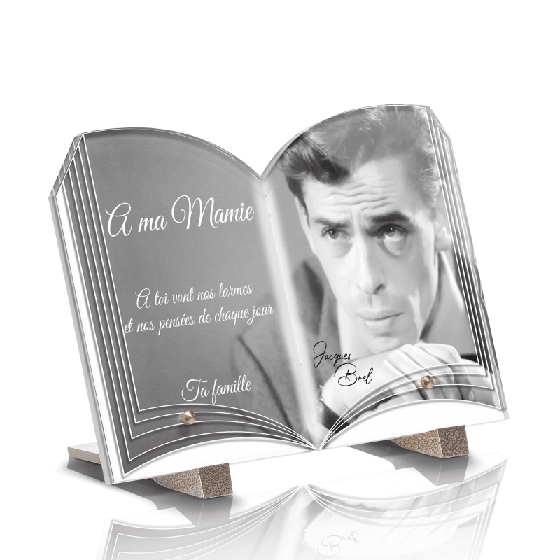 Plaque Funéraire Livre Jacques Brel Plaque Funéraire Livre Jacques Brel