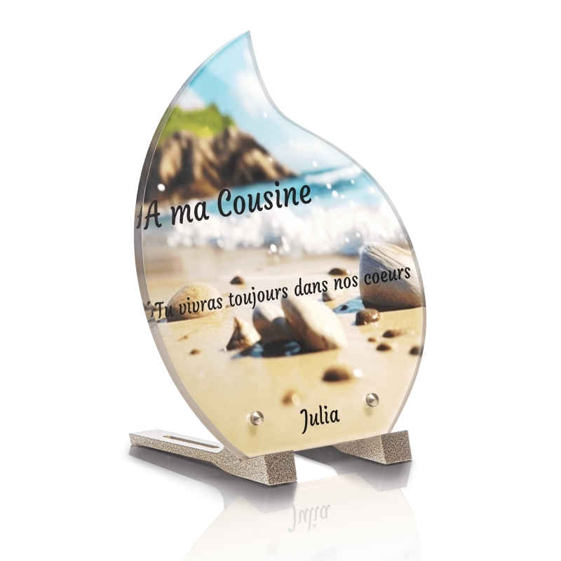 Plaque Funéraire Goutte Plage Galets Plaque Funéraire Goutte Plage Galets