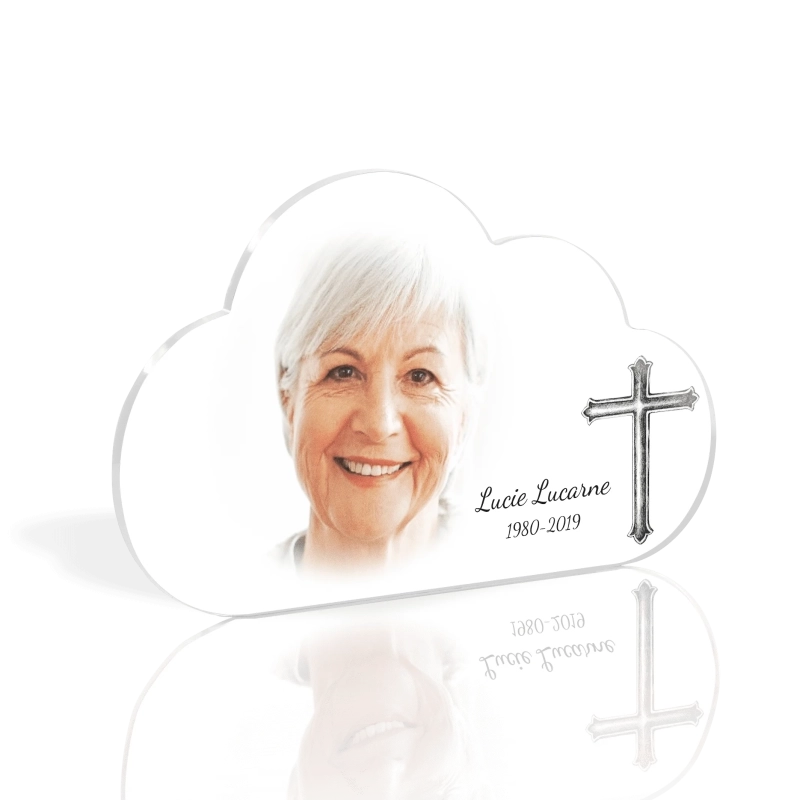 Médaillon Funéraire Nuage Croix Médaillon Funéraire Nuage Croix