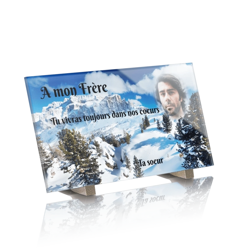 Plaque Funéraire Panoramique Montagne Neige Plaque Funéraire Panoramique Montagne Neige