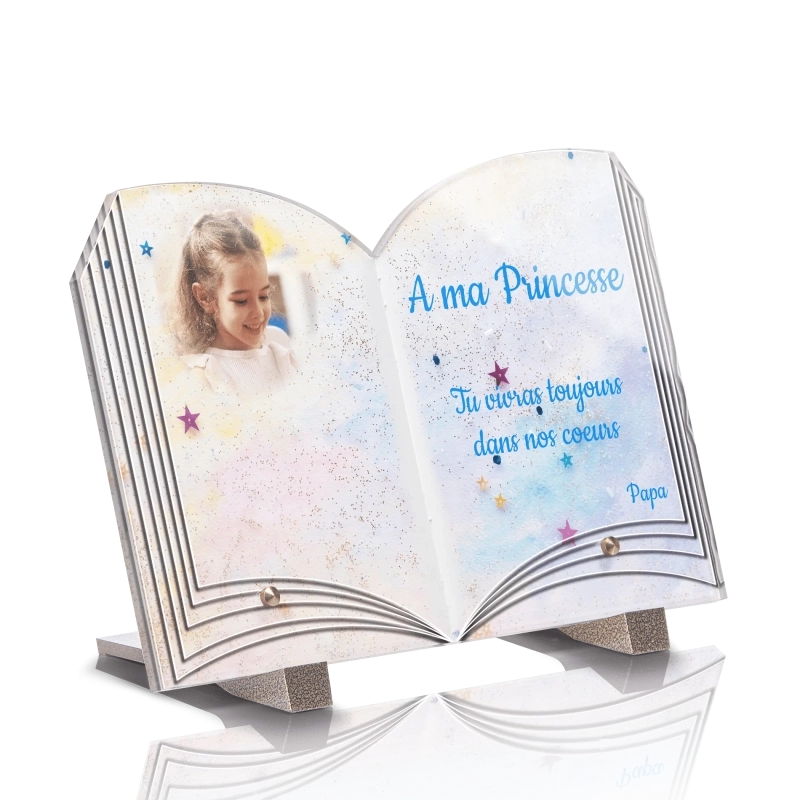 Plaque Funéraire Livre Enfant Étoiles Plaque Funéraire Livre Enfant Étoiles