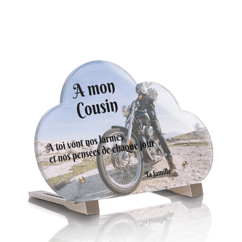 Plaque Funéraire Nuage Moto 2 Plaque Funéraire Nuage Moto 2