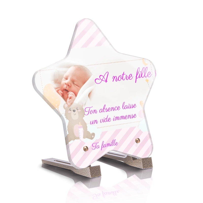 Plaque Funéraire Etoile Bébé Fille Plaque Funéraire Etoile Bébé Fille