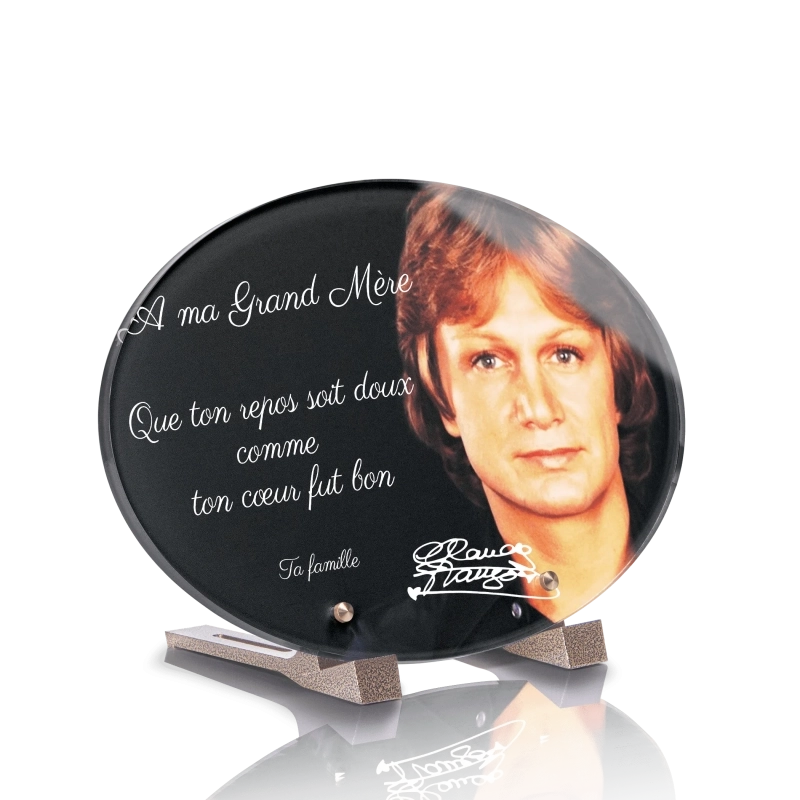 Plaque Funéraire Ovale Claude François