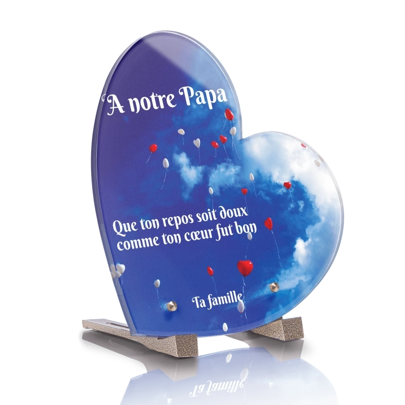 Plaque Funéraire Coeur Coeurs Ballon Plaque Funéraire Coeur Coeurs Ballon