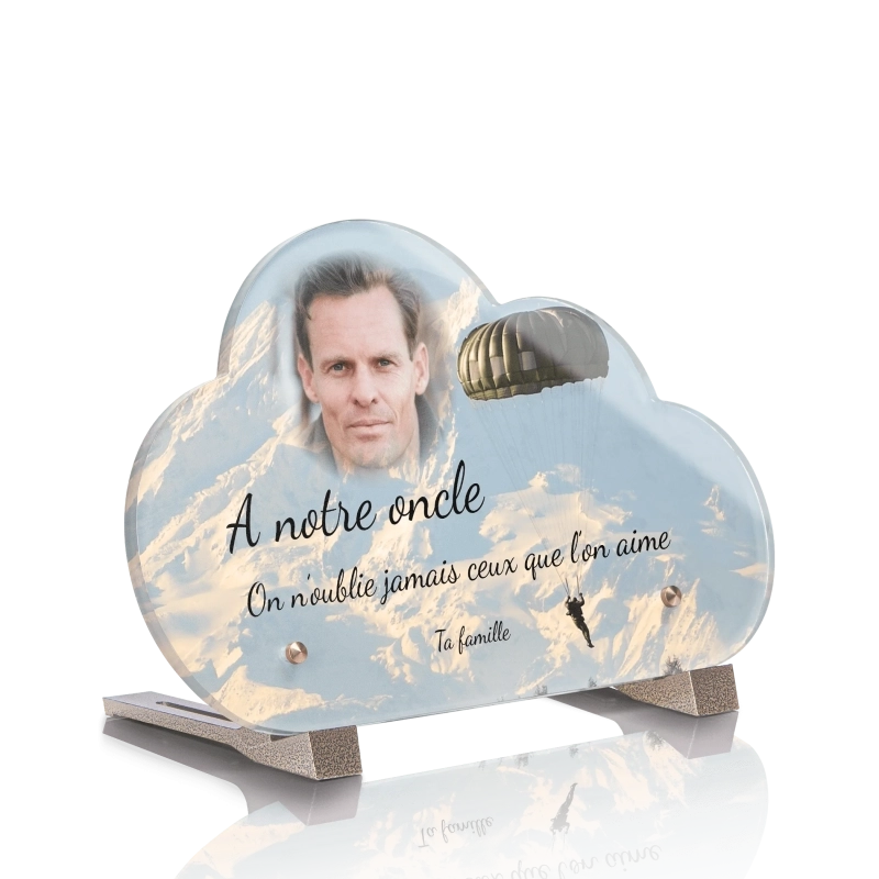 Plaque pour Tombe Nuage Parachute Plaque pour Tombe Nuage Parachute