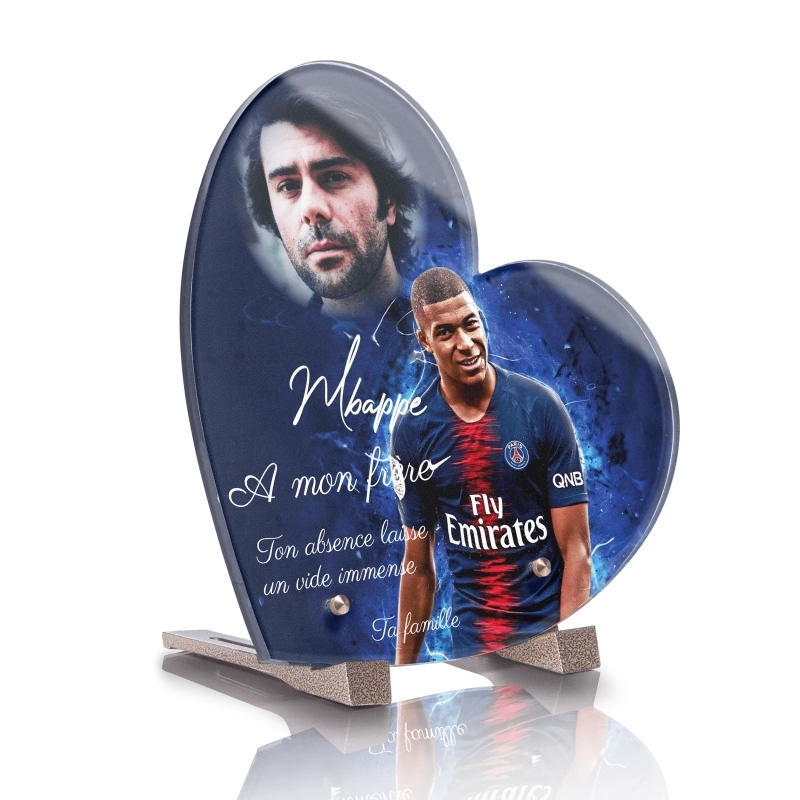 Plaque Funéraire Coeur Kylian Mbappé