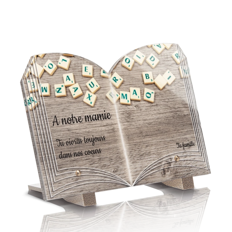 Plaque Funéraire Livre Scrabble Plaque Funéraire Livre Scrabble
