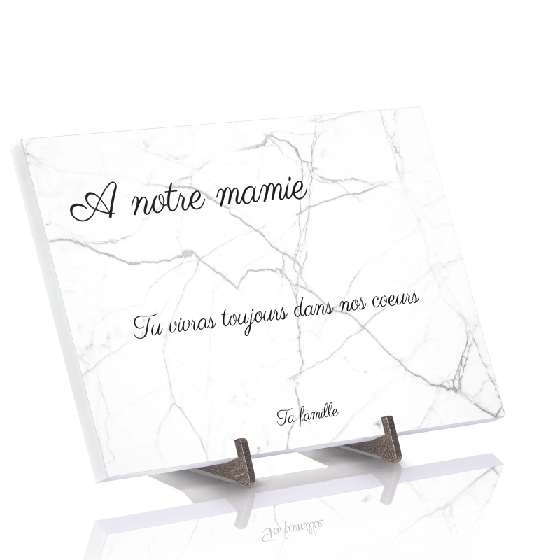 Plaque Funéraire Effet Marbre Blanc en Pierre Acrylate Plaque Funéraire Effet Marbre Blanc en Pierre Acrylate