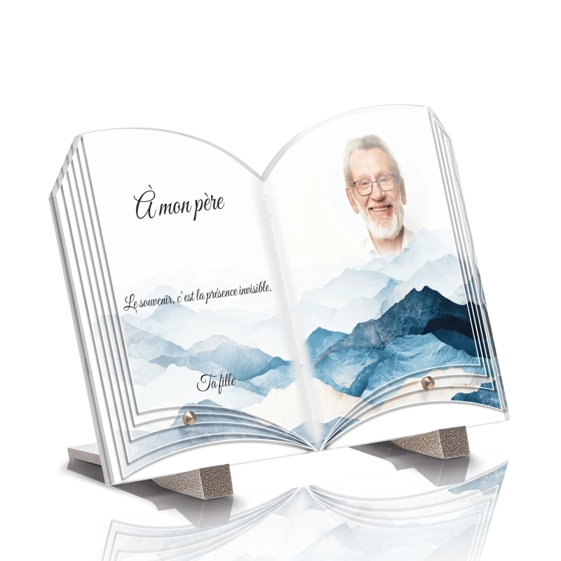 Plaque Funéraire Livre Montagne Design Plaque Funéraire Livre Montagne Design
