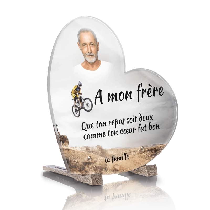 Plaque Funéraire Coeur BMX