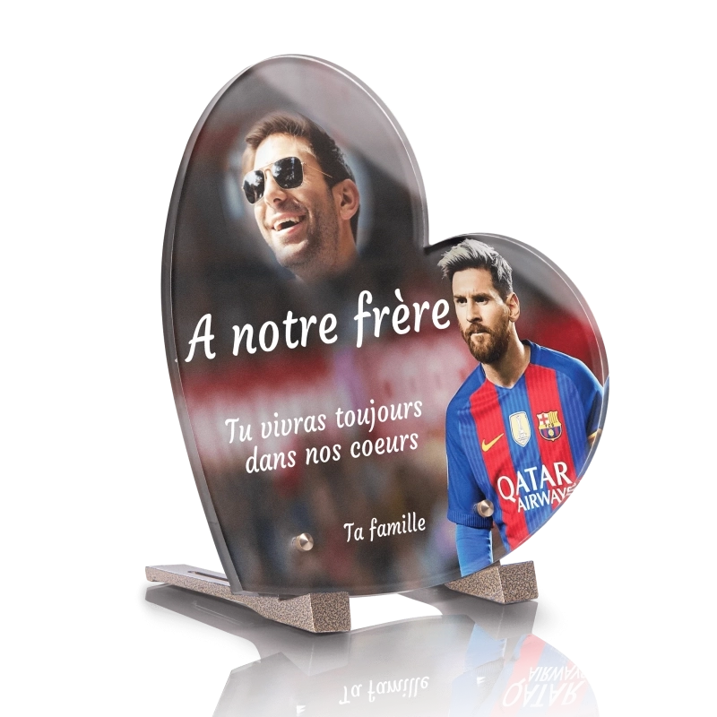 Plaque pour Tombe Coeur Lionel Messi
