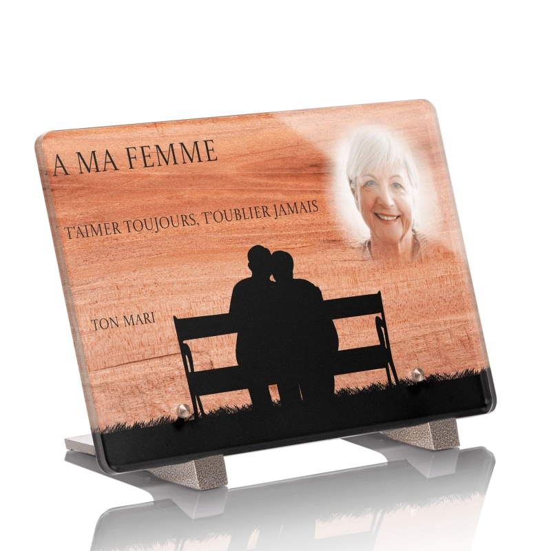 Plaque Funéraire Bois Poirier Couple Banc Plaque Funéraire Bois Poirier Couple Banc