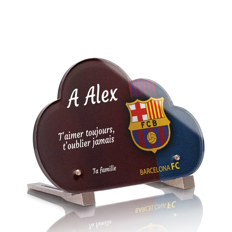 Plaque Funéraire Originale Nuage Foot FC Barcelone Plaque Funéraire Originale Nuage Foot FC Barcelone