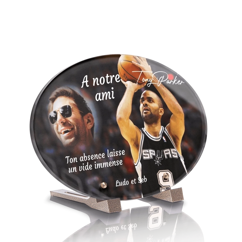 Plaque Funéraire Ovale Tony Parker Plaque Funéraire Ovale Tony Parker
