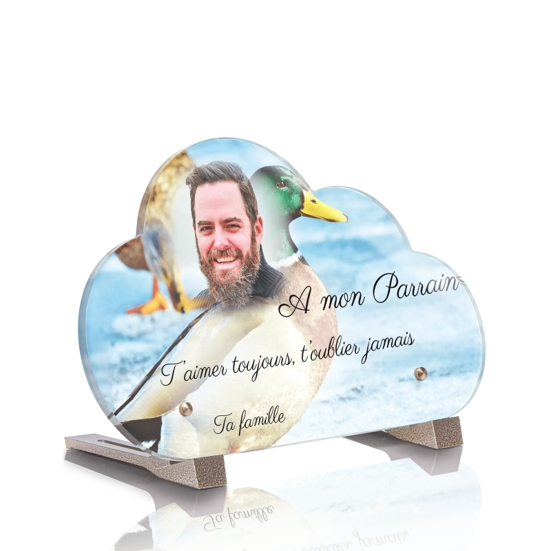 Plaque Funéraire Nuage Canard