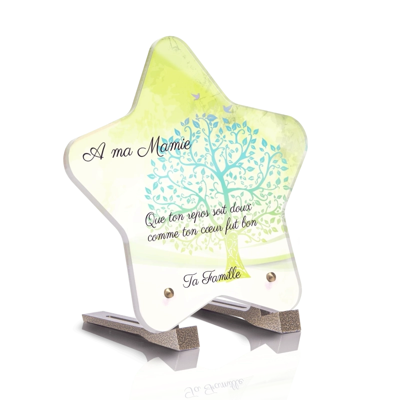 Plaque Funéraire Etoile Arbre de vie Plaque Funéraire Etoile Arbre de vie