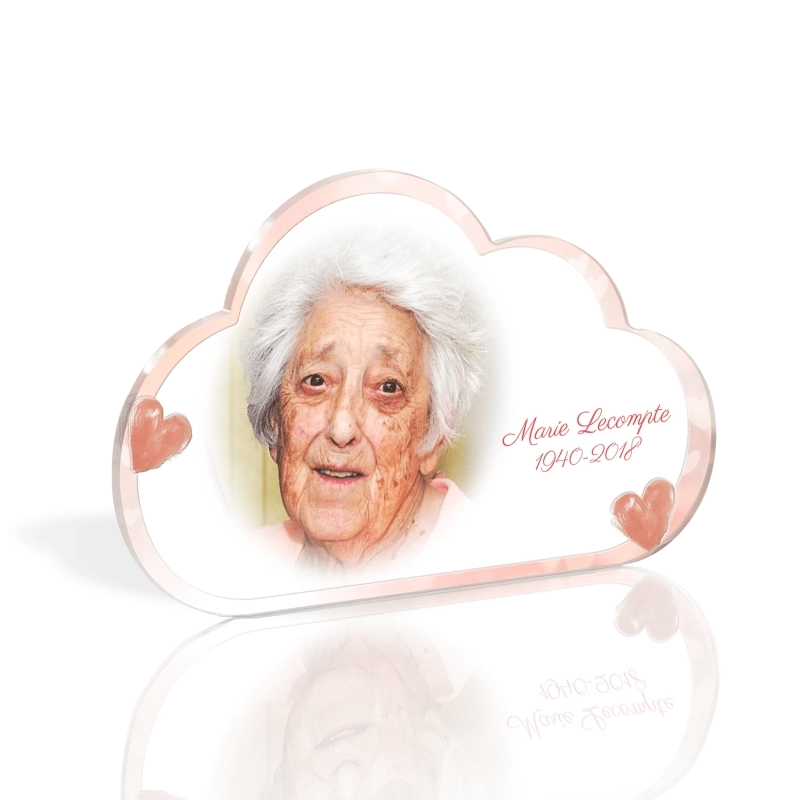 Médaillon Funéraire Nuage Amour