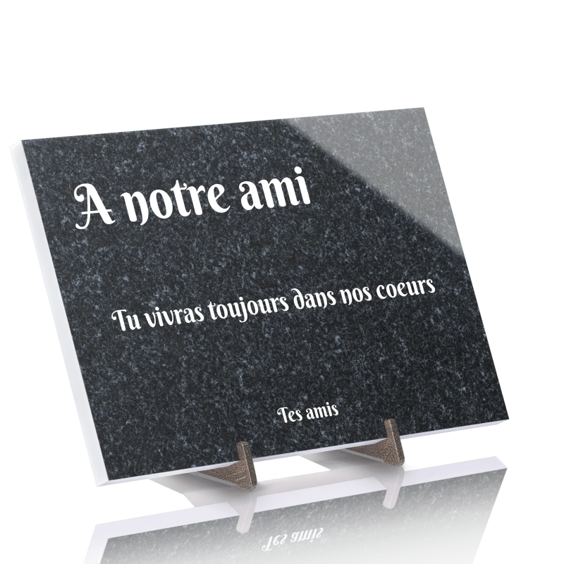 Plaque Funéraire effet Granit Nuit étoilée en Pierre Acrylate Plaque Funéraire effet Granit Nuit étoilée en Pierre Acrylate