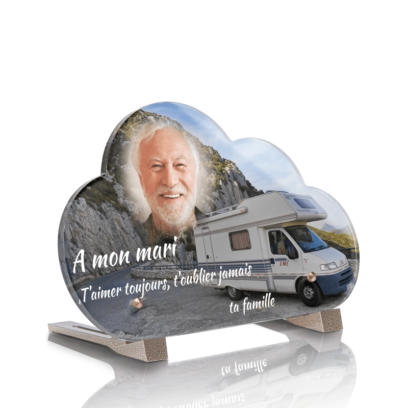 Plaque Funéraire Nuage Camping Car