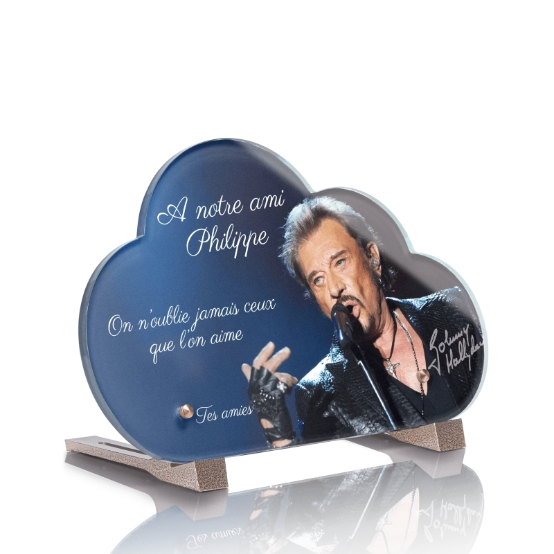 Plaque Funéraire Nuage Johnny Hallyday