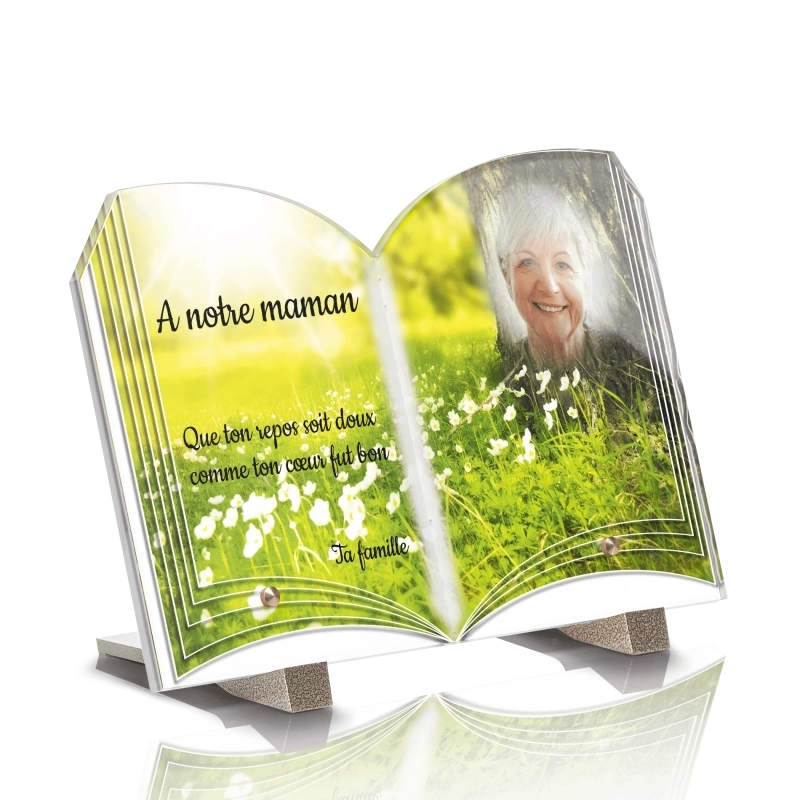 Plaque Funéraire Originale Livre Verdure Plaque Funéraire Originale Livre Verdure