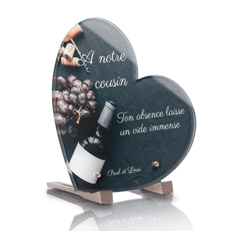 Plaque Funéraire Coeur Vin Plaque Funéraire Coeur Vin