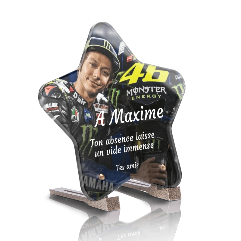 Plaque Funéraire Originale Etoile Valentino Rossi