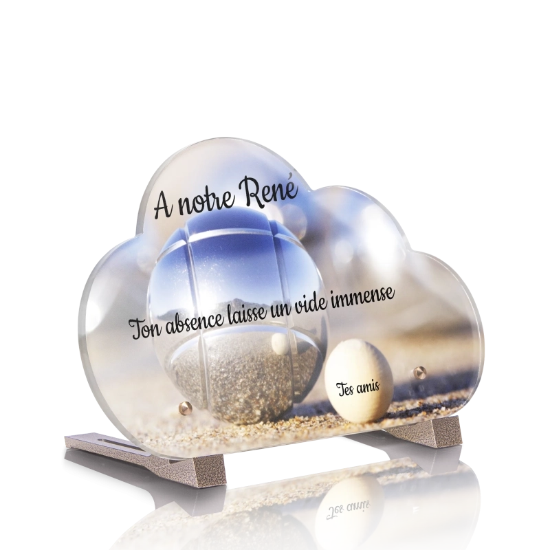 Plaque Funéraire Nuage Pétanque 2 Plaque Funéraire Nuage Pétanque 2