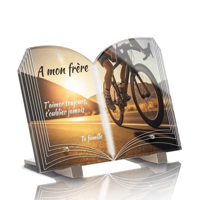 Plaque Funéraire Livre Vélo de Route