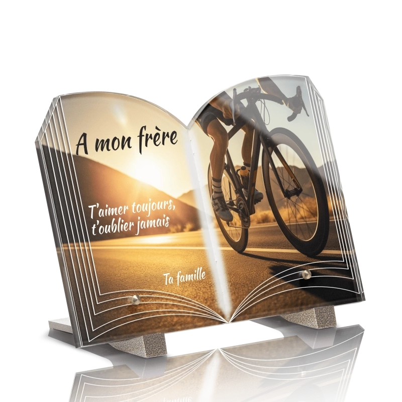 Plaque Funéraire Livre Vélo de Route Plaque Funéraire Livre Vélo de Route