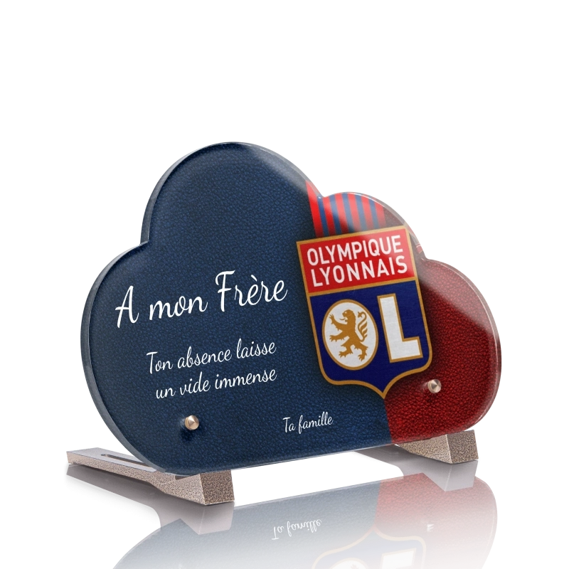 Plaque Funéraire Nuage Foot OL Plaque Funéraire Nuage Foot OL