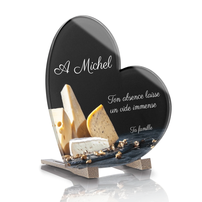 Plaque Funéraire Coeur Planche de Fromage Plaque Funéraire Coeur Planche de Fromage