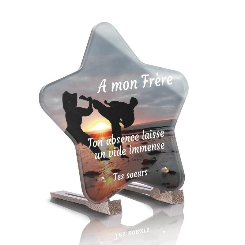 Plaque pour tombe Etoile Sport de Combat Plaque pour tombe Etoile Sport de Combat